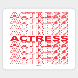 Actress Repeating Text (Red Version) Sticker